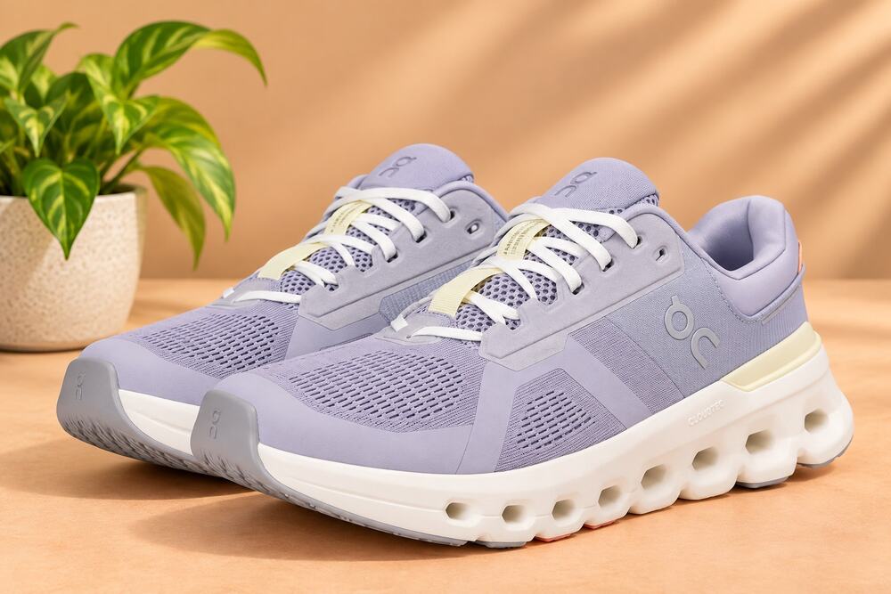 NWT On Women's Cloudrunner 2 Running Shoes Lilac Ivory Size 8 Medium